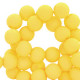 Acryl kralen mat rond 8mm Blazing yellow